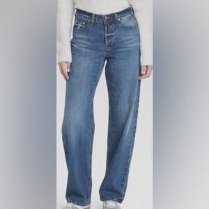 Wild Fable  90s Style High Rise Wide-Leg Straight 
Women's Med Blue Jeans  SZ 14